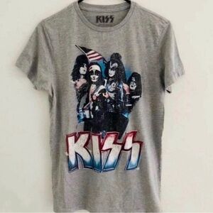 KISS 2018 Gray Logo Tee Small